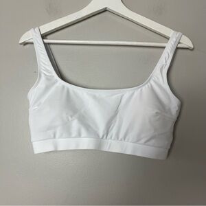 Unbranded White Athletic Fit Bikini Top Medium